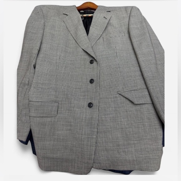 Gerald Austin designer Houndstooth holiday formal Patterned Blazer in L48 - Picture 1 of 5